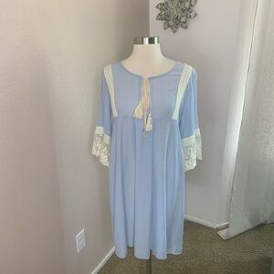 Tassels N Lace Dress Cottagecore Style Size Large